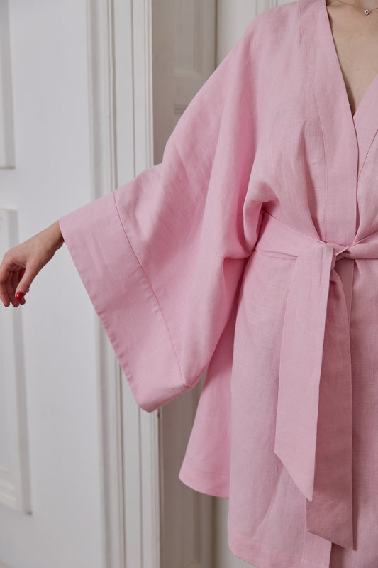 Women's Linen Kimono Robe