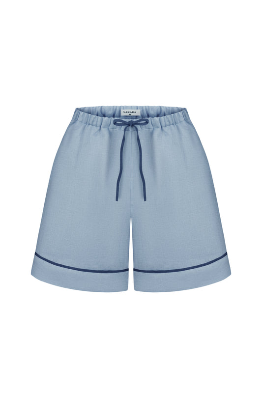 Linen Shorts in Blue