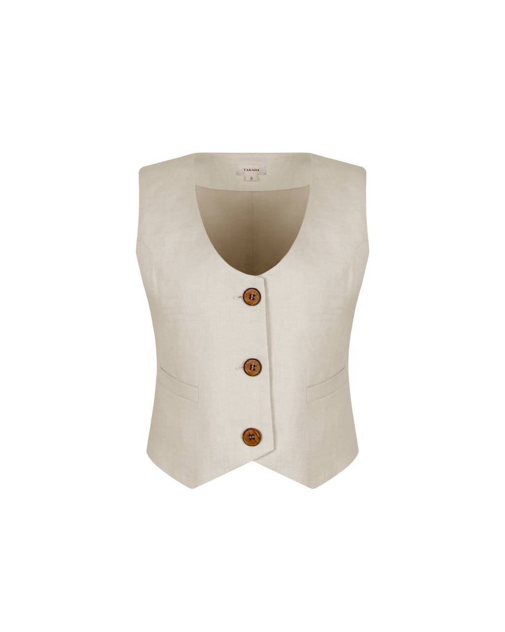 Linen women's vest